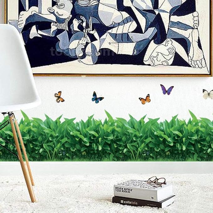 Sticker Mural 3D Effet Herbes