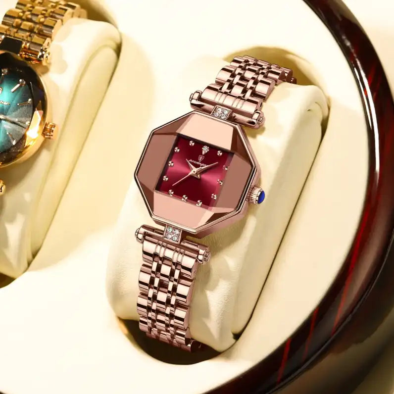 Montre-Bracelet Analogique en Acier Inoxydable