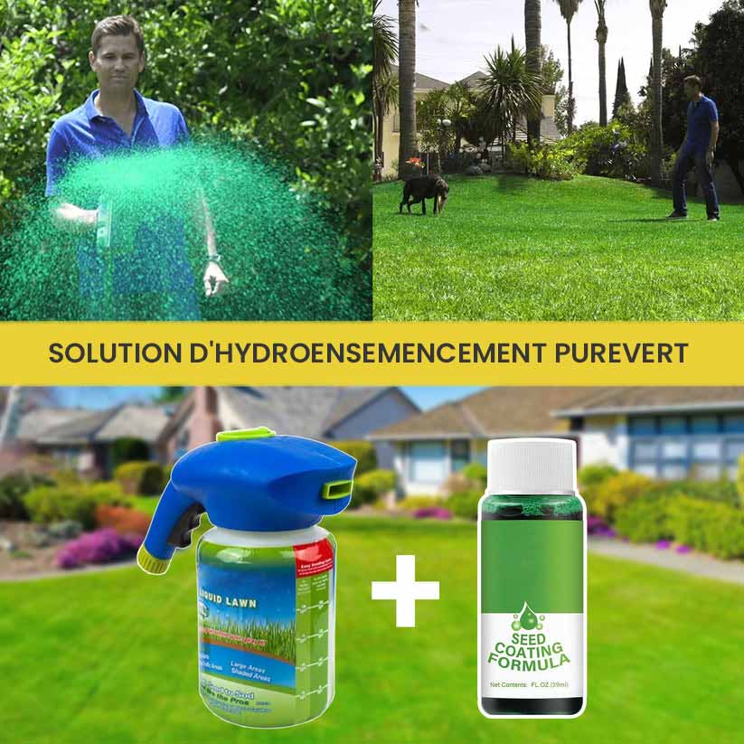 Solution d'hydro ensemencement de pelouse pure vert