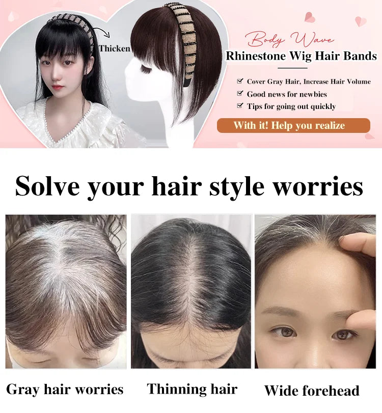 Le bandeau perruque à cheveux humains