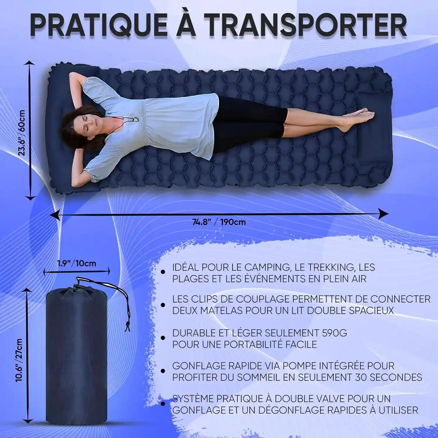 Matelas gonflable imperméable