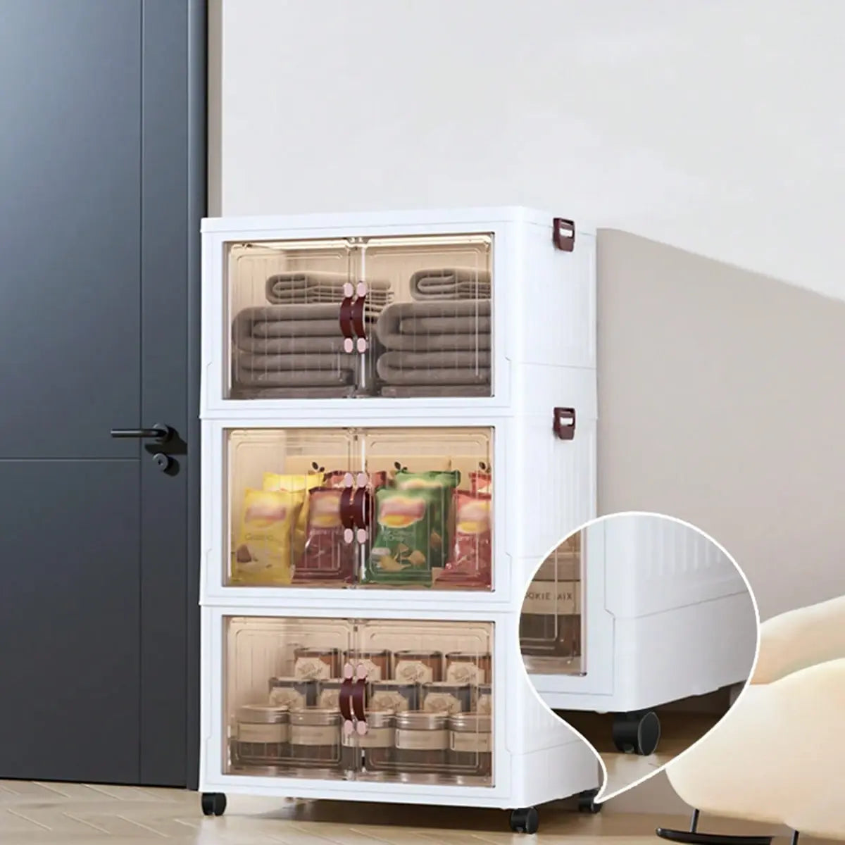 Bacs de Rangement Pliables à 3 Couches