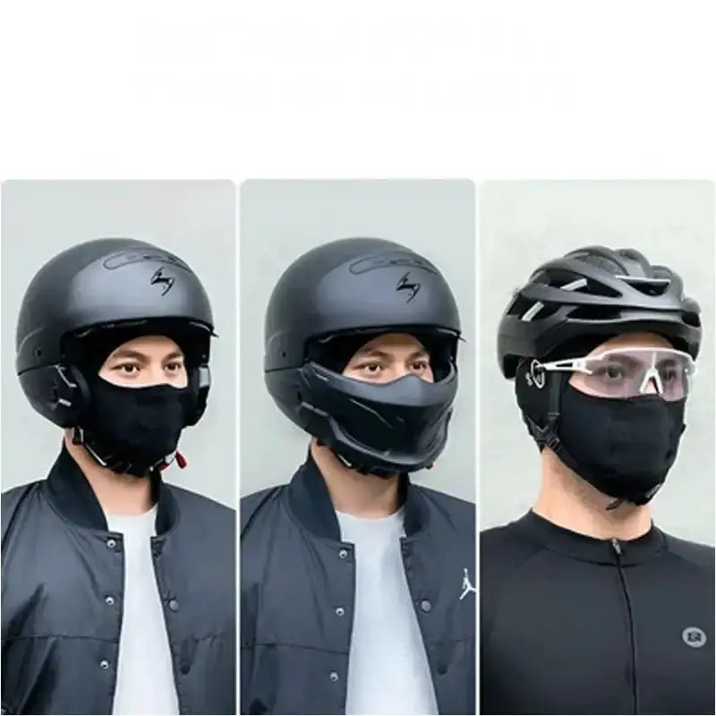 Cagoule de protection du visage en soie glacée