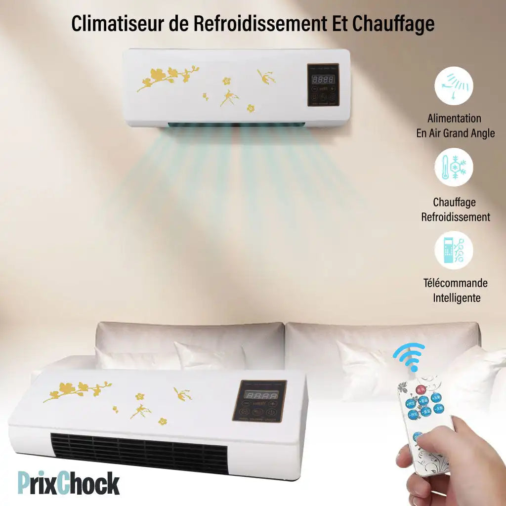 Mini climatiseur mural rafraîchissant et chauffant