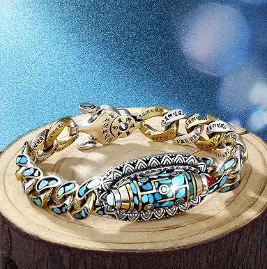 Bracelet DZI à neuf yeux pour Hommes