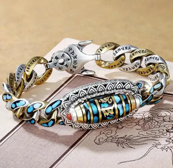 Bracelet DZI à neuf yeux pour Hommes