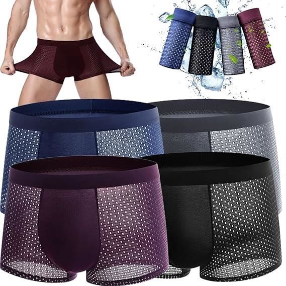 Lot de 4 culottes en coton haut de gamme pour homme