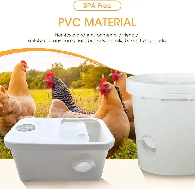4 Mangeoire à Poules + Kit de fixation (Sans Seau)