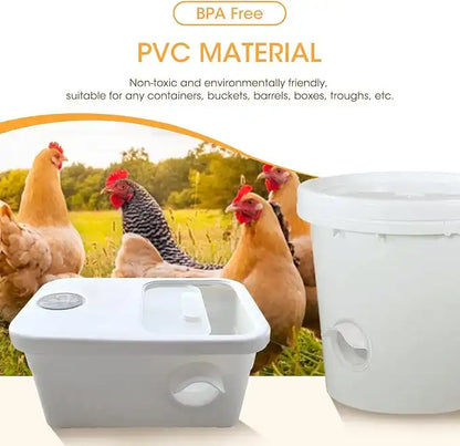 4 Mangeoire à Poules + Kit de fixation (Sans Seau)