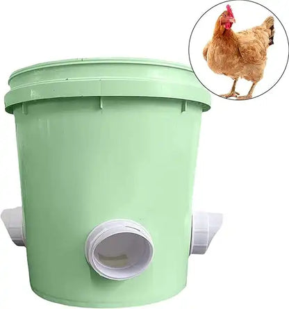 4 Mangeoire à Poules + Kit de fixation (Sans Seau)