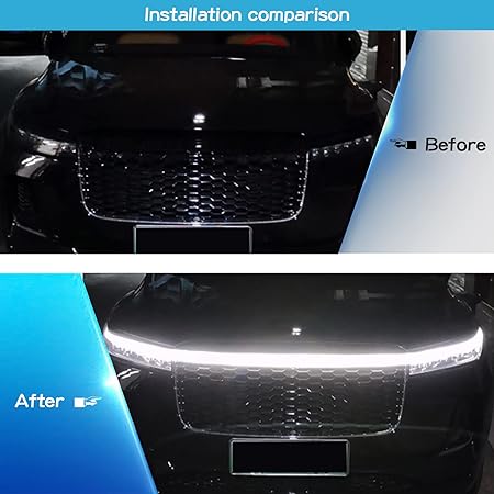 Bande lumineuse LED pour capot de voiture