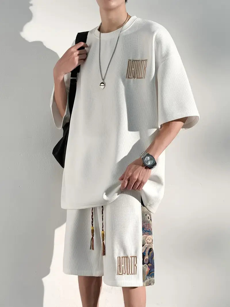 Ensemble Décontracté 2 Pièces pour Homme (Blanc)