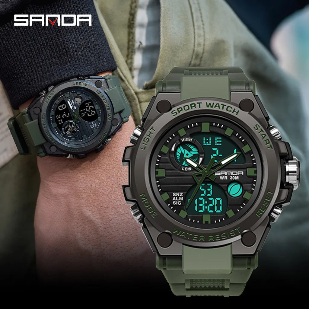 Montre de sport militaire pour hommes 2024