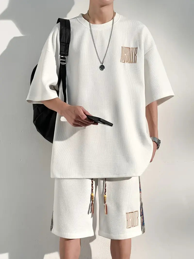 Ensemble Décontracté 2 Pièces pour Homme (Blanc)