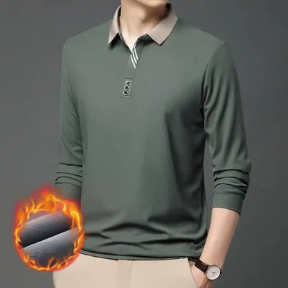 Polo Homme Gaufré à Manches Longues 2026