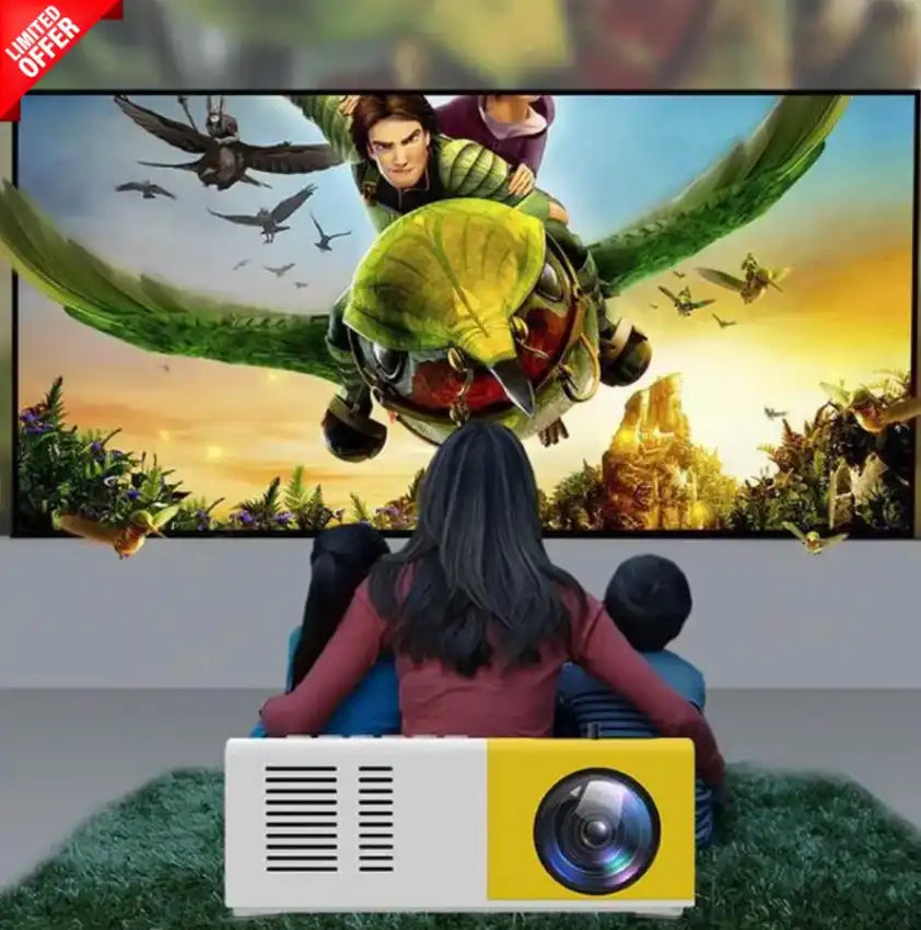 Mini projecteur LED portable avec haut-parleur intégré