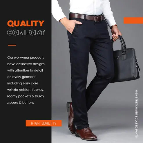 Pantalon Classique Homme à Taille Extensible