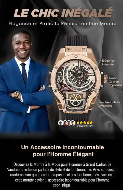 Montre Homme Majestique à Grand Cadran