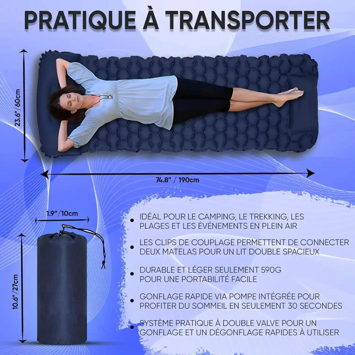 Matelas gonflable imperméable