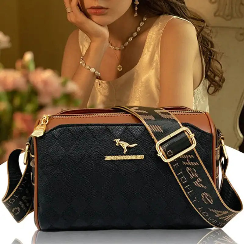 Sac bandoulière femme motif diamant